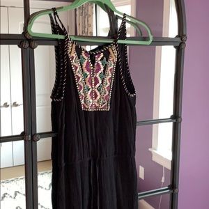 Anthropologie black jeweled jumpsuit